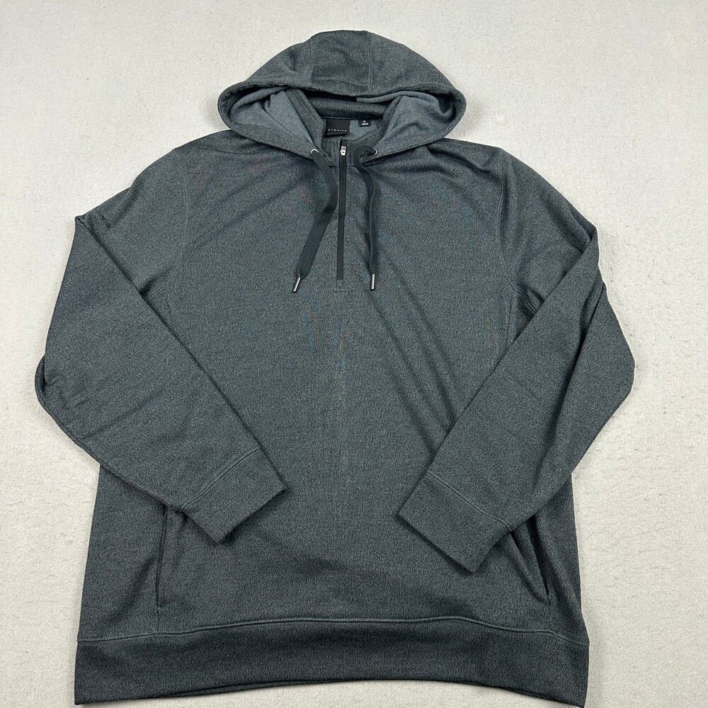 Dunning Sweater Men Extra Large Gray Golf Pullover Hoodie Golfer Pockets XL